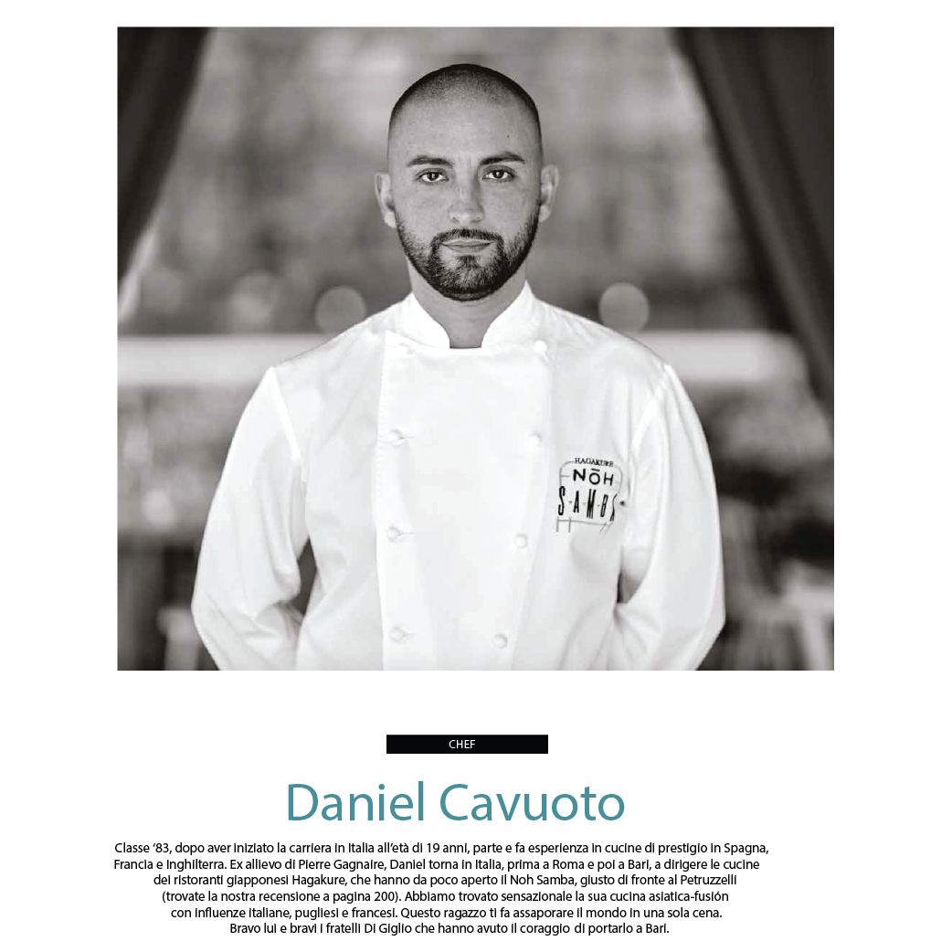 hagakure sushi fusion Daniel Cavuoto CHEF DELL’ANNO per Amazing Puglia
